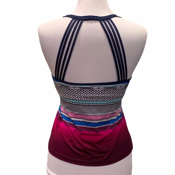 NWT JAG Ombre Stripe Multi-Strap Back Tankini Swim Top S Small - Picture 9 of 11
